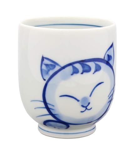 Amazon | 矢合直彦 作 ねこの湯呑み 陶器 コップ カップ ねこ 猫 動物